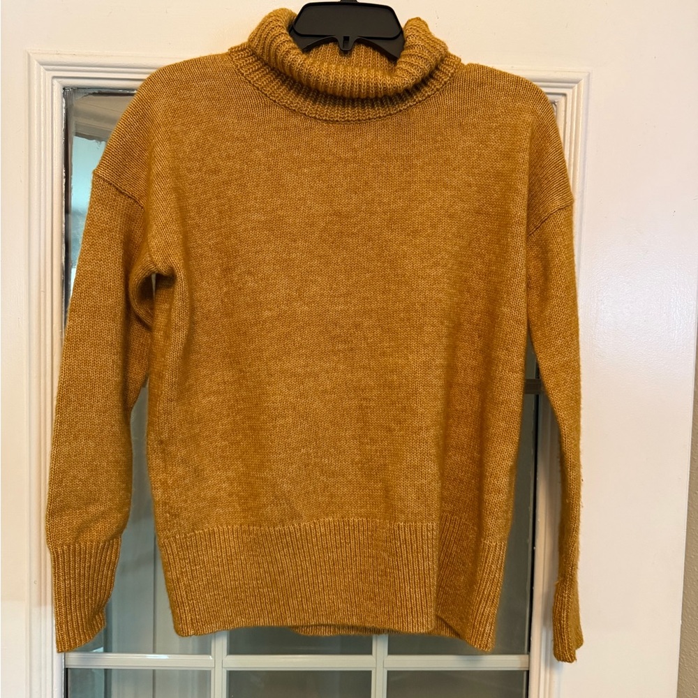 LOFT Mustard Cowl Neck Sweater